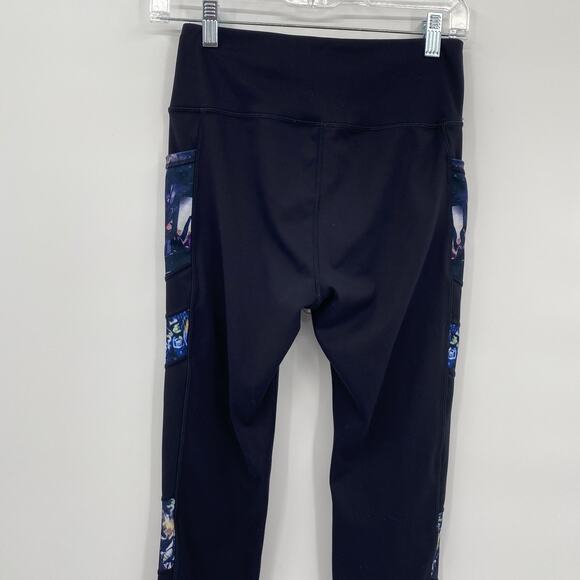 High Waist Leggings with Pockets Stretch Black Size Medium - Picture 5 of 9